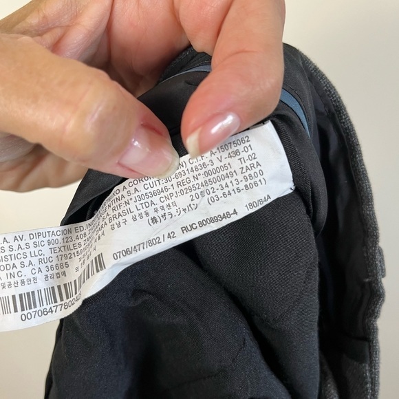 Zara Gray Cuffed Trouser Pant. Size 32 - Picture 8 of 9